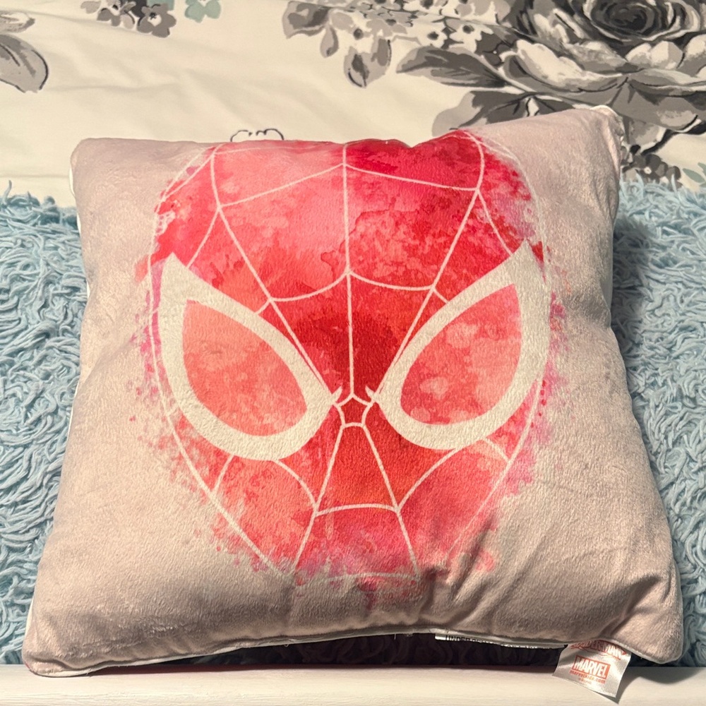 Marvel Spider-Man Red and Pink Pillow